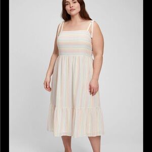 GAP Pastel Striped Midi Dress